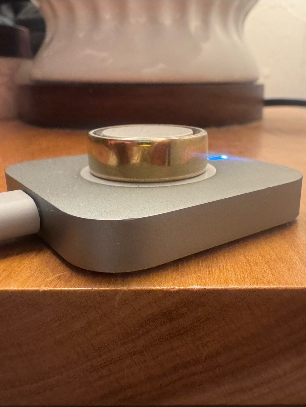 Oura Metallic Charging Dock in Silver and Gold